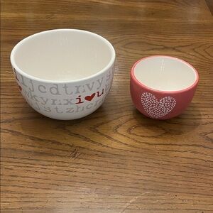 Target Valentine’s 2010 Heart Design Bowl Set - White and Pink‎